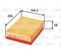 Filtro aria Cartuccia filtro 585006 VALEO per CITROËN PEUGEOT