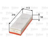 Filtro aria Cartuccia filtro 585015 VALEO per PEUGEOT CITROËN SUZUKI