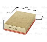 Filtro aria Cartuccia filtro 585016 VALEO per FORD ESCORT V ORION III ESCORT VI