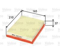 VALEO 585021 Filtro aria Filtri motore elevati proprietà di filtrazione, durevolezza, applicazione facile e precisa