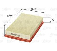 Filtro aria Cartuccia filtro 585057 VALEO per FORD TRANSIT Autobus