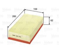 Filtro aria Cartuccia filtro 585091 VALEO per RENAULT ESPACE III AVANTIME
