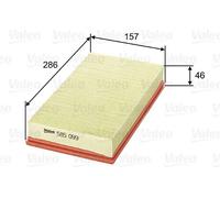Filtro aria Cartuccia filtro 585099 VALEO per FORD KA