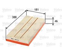 VALEO 585115 Filtro aria Filtri motore elevati proprietà di filtrazione, durevolezza, applicazione facile e precisa