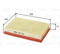 Filtro aria Cartuccia filtro 585138 VALEO per SUZUKI SWIFT III SWIFT IV