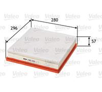 VALEO Filtri motore Filtro aria 585143 Eccellenti proprietà di filtrazione, durevolezza, applicazione facile e precisa