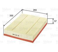 Filtro aria Cartuccia filtro 585198 VALEO per MERCEDES-BENZ VW