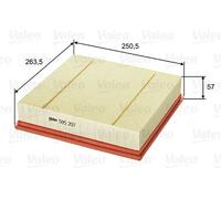 Filtro aria Cartuccia filtro 585207 VALEO per OPEL OMEGA B OMEGA B Familiare