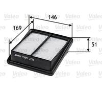 Filtro aria Cartuccia filtro 585221 VALEO per HONDA JAZZ II