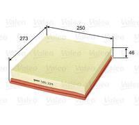 VALEO 585224 Filtro aria Filtri motore elevati proprietà di filtrazione, durevolezza, applicazione facile e precisa