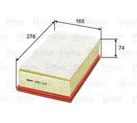 VALEO 585231 Filtro aria Filtri motore elevati proprietà di filtrazione, durevolezza, applicazione facile e precisa