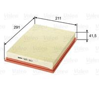 VALEO 585263 Filtro aria Filtri motore elevati proprietà di filtrazione, durevolezza, applicazione facile e precisa