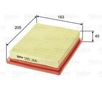 Filtro aria Cartuccia filtro 585266 VALEO per HYUNDAI ACCENT I ACCENT Tre volumi