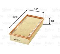 Filtro aria Cartuccia filtro 585282 VALEO per BMW ALPINA
