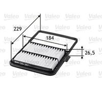Filtro aria Cartuccia filtro 585287 VALEO per TOYOTA PRIUS Liftback