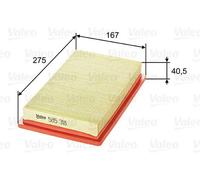 Filtro aria Cartuccia filtro 585318 VALEO per HYUNDAI ATOS