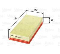 Filtro aria Cartuccia filtro 585333 VALEO per FORD MG