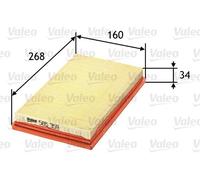 Filtro aria Cartuccia filtro 585359 VALEO per TOYOTA COROLLA Compact