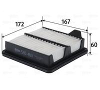 Filtro aria Cartuccia filtro 585460 VALEO per HONDA JAZZ III