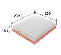 VALEO 585474 Filtro aria Filtri motore elevati proprietà di filtrazione, durevolezza, applicazione facile e precisa