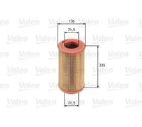 Filtro aria Cartuccia filtro 585622 VALEO per NISSAN FORD