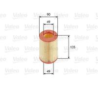 Filtro aria Cartuccia filtro 585660 VALEO per SMART CITY-COUPE CABRIO CROSSBLADE