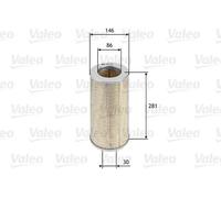 Filtro aria Cartuccia filtro 585680 VALEO per TOYOTA METROCAB