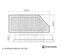 Filtro aria Cartuccia filtro ADBP220096 BLUE PRINT per RENAULT DACIA MITSUBISHI