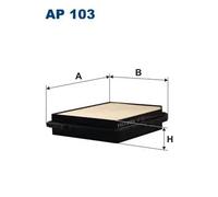 Filtro aria Cartuccia filtro AP 103 FILTRON per HONDA CRX II CIVIC IV Tre volumi