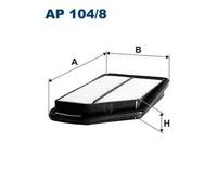 Filtro aria Cartuccia filtro AP 104/8 FILTRON per HONDA CIVIC VIII Hatchback