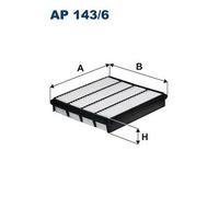 Filtro aria Cartuccia filtro AP 143/6 FILTRON per TOYOTA LAND CRUISER 200