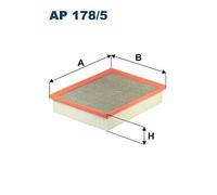 Filtro aria Cartuccia filtro AP 178/5 FILTRON per TOYOTA HILUX VIII Pick-up
