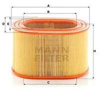Filtro aria Cartuccia filtro C 24 135 MANN-FILTER per MITSUBISHI PAJERO II