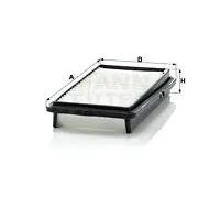 Filtro aria Cartuccia filtro C 2537/2 MANN-FILTER per HONDA ROVER