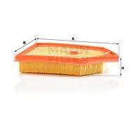 Filtro aria Cartuccia filtro C 26 040 MANN-FILTER per FORD FIESTA VII PUMA