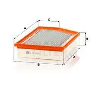 MANN-FILTER Filtro aria C 27 047 per Jeep Cherokee, Cherokee Van, Chrysler, Fiat