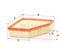 Filtro aria Cartuccia filtro C 29 230 MANN-FILTER per AUDI SEAT