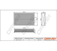 Filtro aria Cartuccia filtro DP1110.10.0113 Drve+ per VW MULTICAR