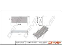 Filtro aria Cartuccia filtro DP1110.10.0114 Drve+ per VW SEAT SKODA AUDI