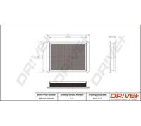 Filtro aria Cartuccia filtro DP1110.10.0140 Drve+ per OPEL ASTRA H GTC ASTRA H
