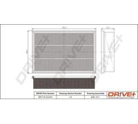Filtro aria Cartuccia filtro DP1110.10.0151 Drve+ per FORD VOLVO