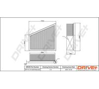 Filtro aria Cartuccia filtro DP1110.10.0220 Drve+ per SKODA SEAT VW