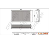 Filtro aria Cartuccia filtro DP1110.10.0222 Drve+ per AUDI VW