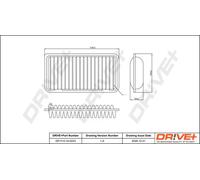 Filtro aria Cartuccia filtro DP1110.10.0223 Drve+ per TOYOTA COROLLA AVENSIS