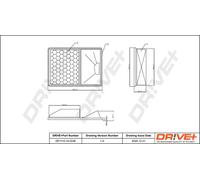 Filtro aria Cartuccia filtro DP1110.10.0228 Drve+ per IVECO IRISBUS