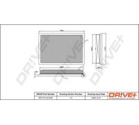 Filtro aria Cartuccia filtro DP1110.10.0230 Drve+ per PEUGEOT TOYOTA SUZUKI