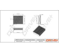 Filtro aria Cartuccia filtro DP1110.10.0231 Drve+ per AUDI VW SKODA