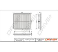 Filtro aria Cartuccia filtro DP1110.10.0233 Drve+ per DAEWOO LANOS