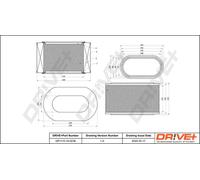 Filtro aria Cartuccia filtro DP1110.10.0238 Drve+ per MITSUBISHI GALANT IV