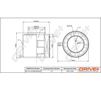 Filtro aria Cartuccia filtro DP1110.10.0265 Drve+ per AUDI A5 Sportback Q5 A5